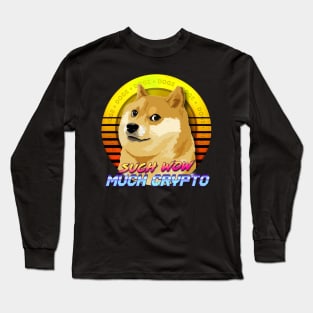 Such wow, much crypto! Long Sleeve T-Shirt